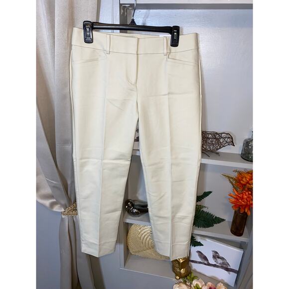 LOFT NWT The Riviera Pant size 4 Cropped Nude Tan Cream New Pants - Picture 1 of 11